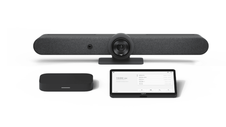 Rally Bar, Studio Quality Video, Active Speaker Tracking, Enterprise-grade Conferencing, all-in-one video conference camera for medium room
