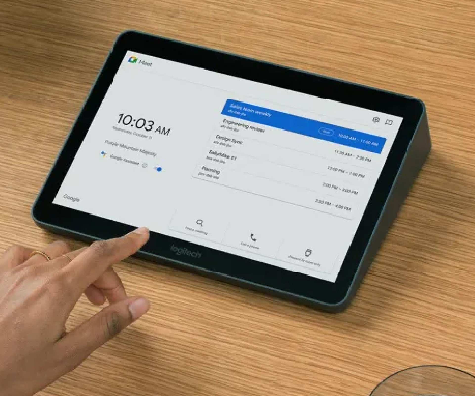 Modern Meeting Considerations: One Touch Join using Logitech Google Meet Tap