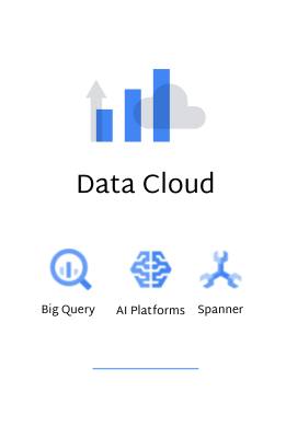 Google Cloud - Data Cloud including Big Query, AI Platfom and Spanner